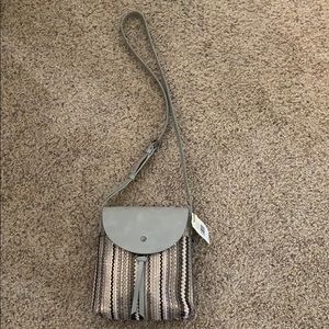 Lucky brand leather and knit purse